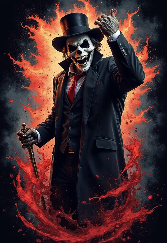 30 Ghostface Tattoo Ideas for Horror Fans - 14. Ghostface in Action Pose