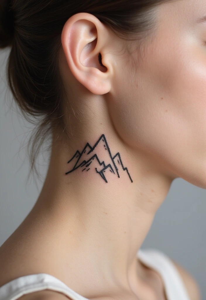 50 Mountain Tattoo Ideas with Powerful and Minimalist Designs 14 50 Mountain Tattoo Ideas with Powerful and Minimalist Designs - 14. Minimalist Mountain Peaks