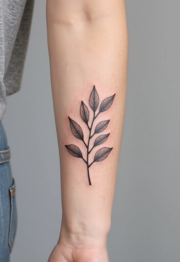 30 Olive Branch Tattoo Meaning and Design Inspirations - 14. Abstract Olive Branch