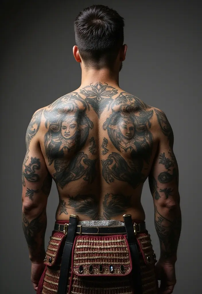 30 Back Tattoo Ideas for Men with Bold and Powerful Designs 15 30 Back Tattoo Ideas for Men with Bold and Powerful Designs - 15. Samurai Warrior