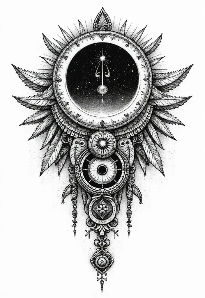 50 Eclipse Tattoo Designs with Powerful Meaning and Symbolism - 15. Eclipse in Different Cultures