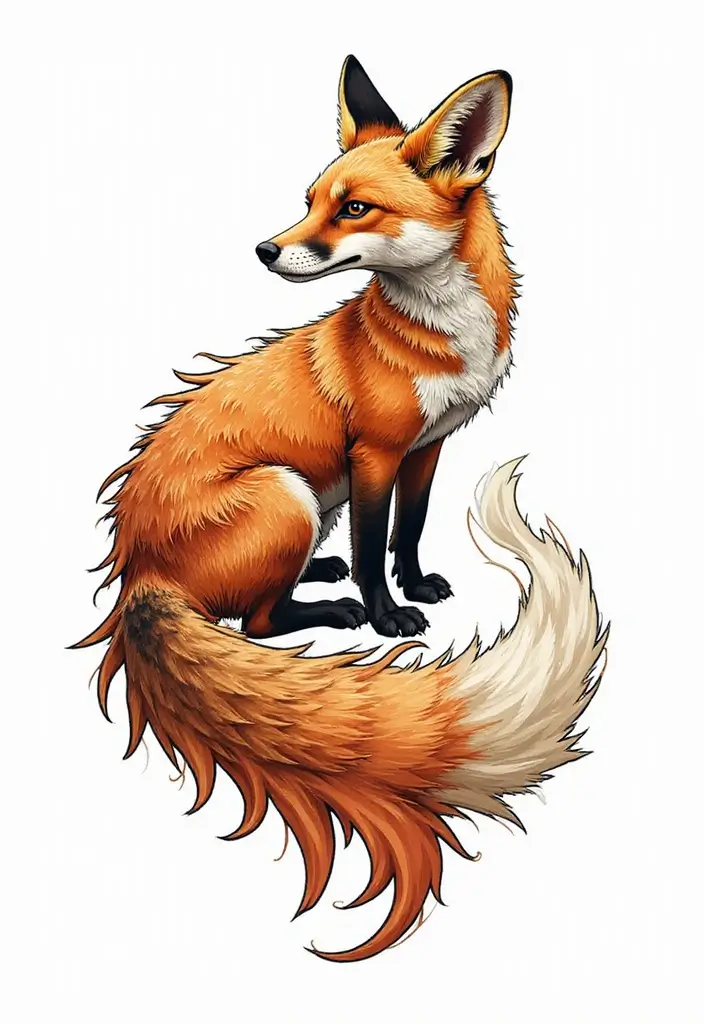 30 Fox Tattoos with Creative and Symbolic Designs - 15. Fox Tail Tattoo