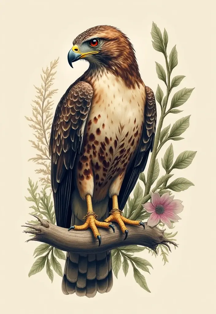 50 Hawk Tattoo Meaning Designs and Symbolism You Should Know 15 50 Hawk Tattoo Meaning Designs and Symbolism You Should Know - 15. The Balance of Nature