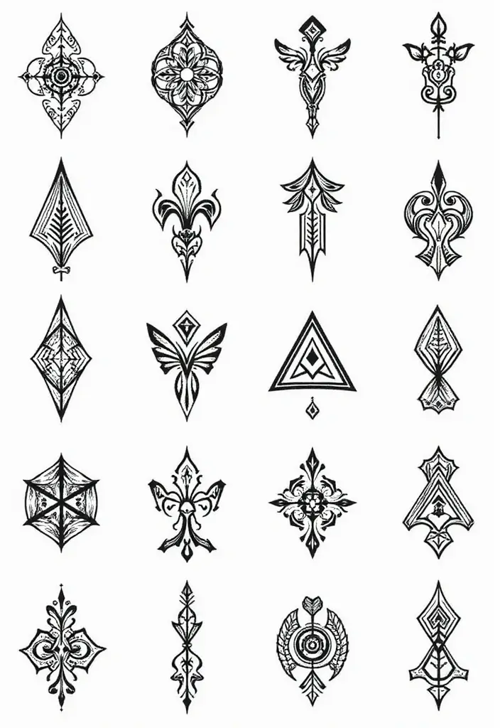 50 Line Art Custom Tattoos for Minimalist and Creative Designs 15 50 Line Art Custom Tattoos for Minimalist and Creative Designs - 15. Cultural Symbols