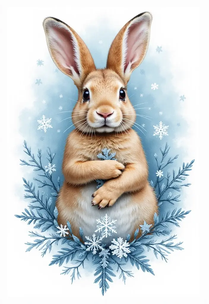 50 Rabbit Tattoo Meaning Inspirations and Cultural Symbolism - 15. Winter Symbolism