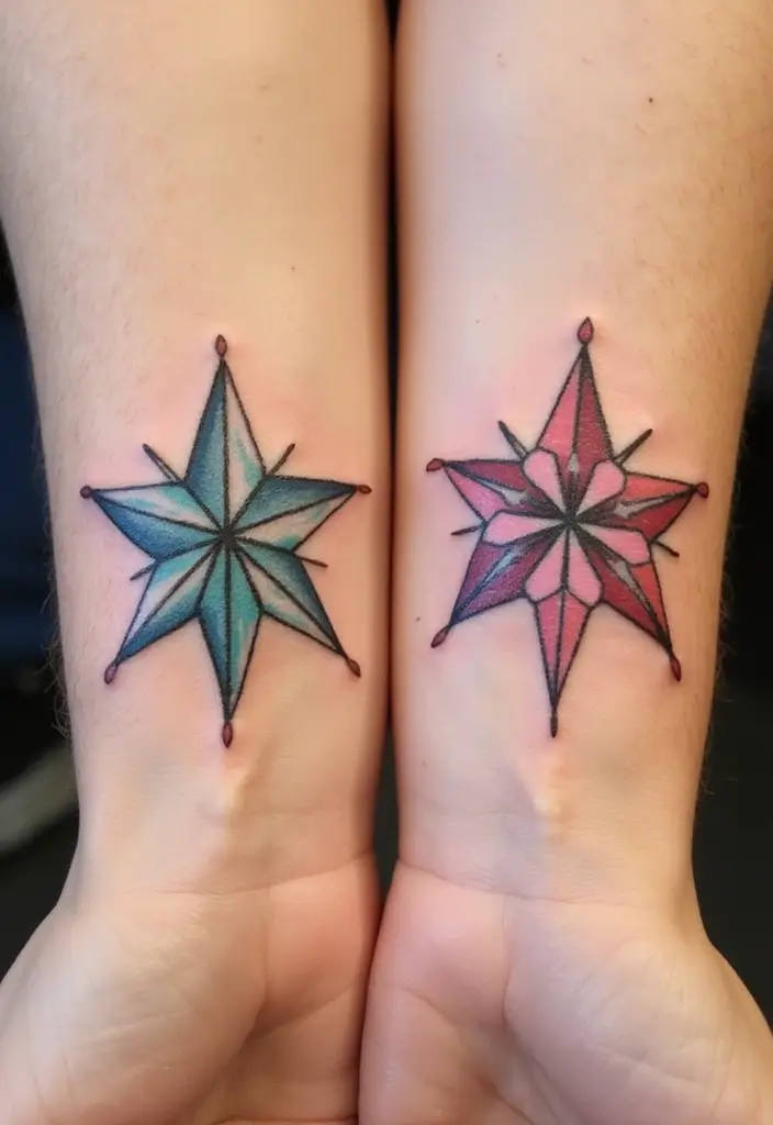 50 Star Tattoo Meaning Ideas and Symbolism Explained! - 15. Twin Stars