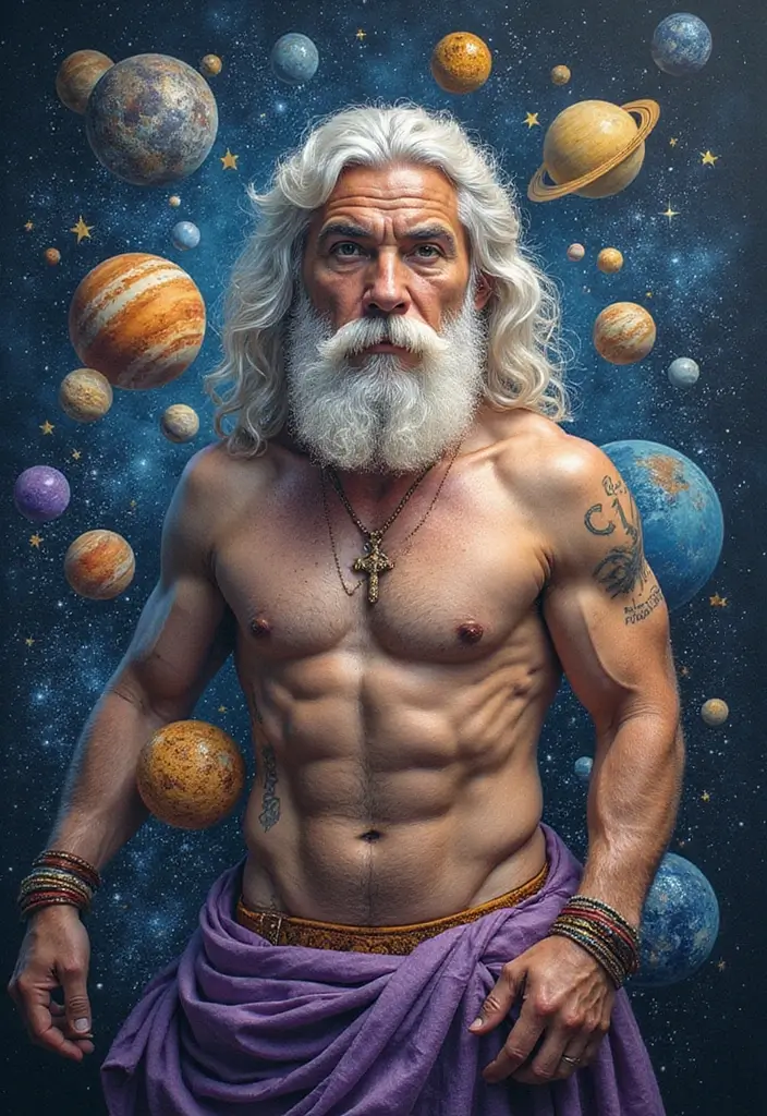 30 Zeus Tattoo Meanings and Design Inspirations - 15. Zeus and the Cosmos