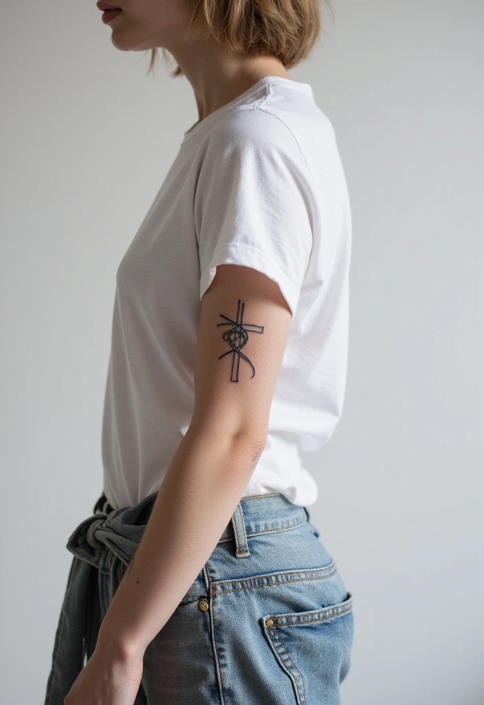 50 Cross Tattoo Ideas for Men and Women with Deep Meaning - 16. Cross with Infinity Loop