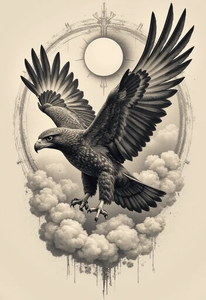 50 Hawk Tattoo Meaning Designs and Symbolism You Should Know 16 50 Hawk Tattoo Meaning Designs and Symbolism You Should Know - 16. The Element of Wind