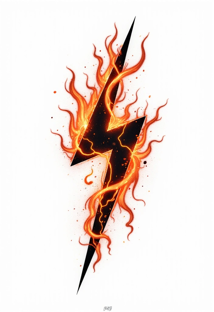 50 Lightning Bolt Tattoos with Bold and Striking Designs 16 50 Lightning Bolt Tattoos with Bold and Striking Designs - 16. Lightning Bolt with Fire