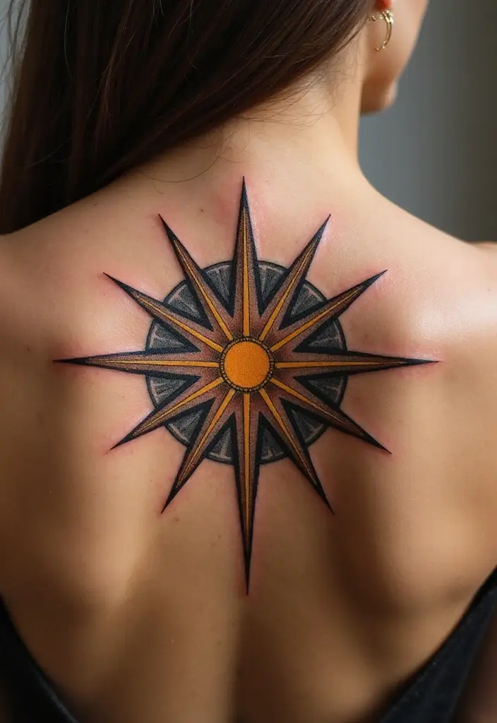 50 Christian Back Tattoos with Meaningful and Powerful Designs - 17. The Star of Bethlehem