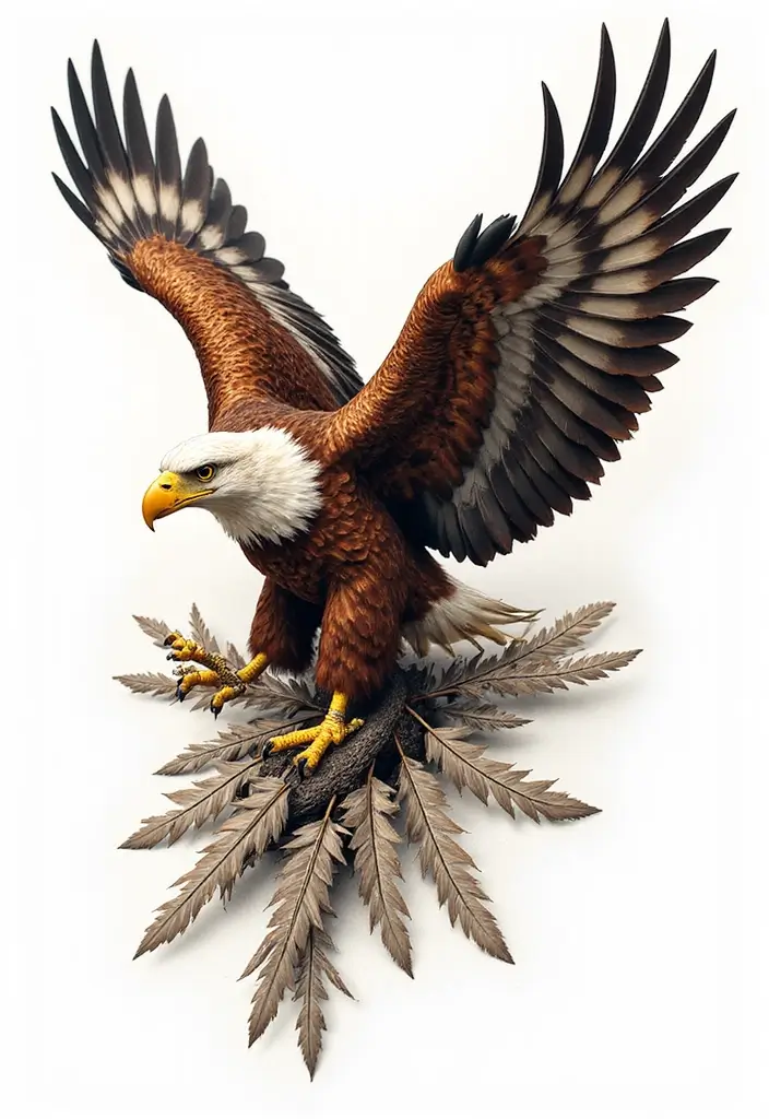 50 Eagle Tattoo Meaning Ideas and Symbolic Designs 17 50 Eagle Tattoo Meaning Ideas and Symbolic Designs - 17. Eagle with Feathers