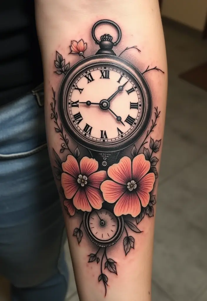 50 Family Tattoo Ideas to Celebrate Love and Connection 17 50 Family Tattoo Ideas to Celebrate Love and Connection - 17. Clock Tattoos