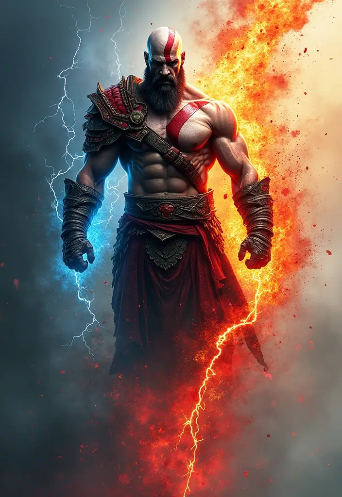 50 God of War Tattoo Ideas for True Fans of the Game - 17. Godly Powers