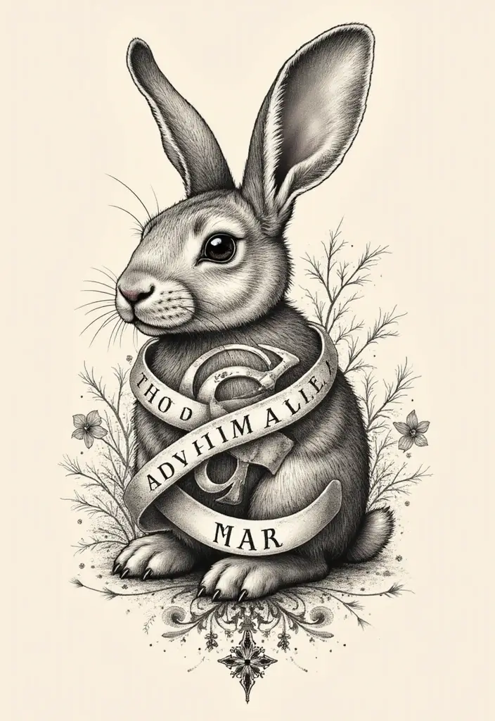 50 Rabbit Tattoo Meaning Inspirations and Cultural Symbolism - 17. Personalized Stories