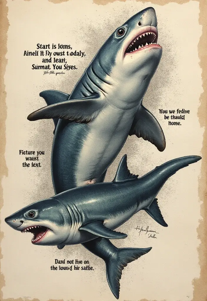 30 Shark Tattoo Designs and Their Powerful Symbolism 17 30 Shark Tattoo Designs and Their Powerful Symbolism - 17. The Shark with a Message