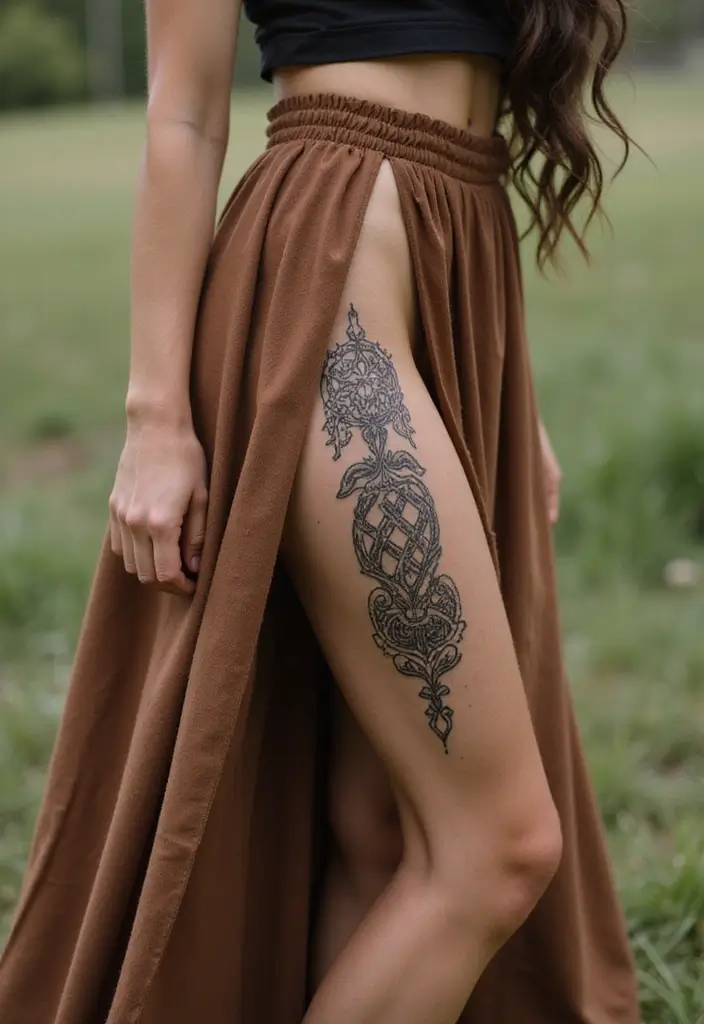 50 Above the Knee Tattoo Ideas with Unique Placement Designs 18 50 Above the Knee Tattoo Ideas with Unique Placement Designs - 18. Cultural Symbolism