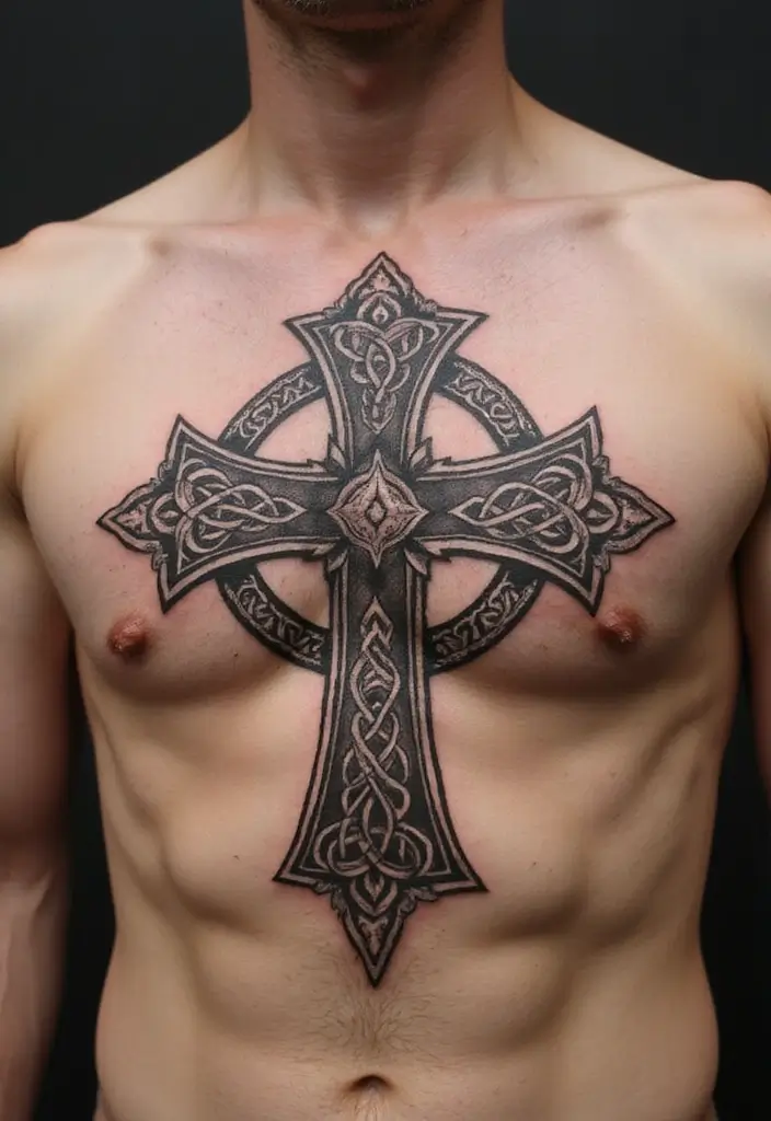 30 Celtic Cross Tattoos for Men and Women with Spiritual Value 18 30 Celtic Cross Tattoos for Men and Women with Spiritual Value - 18. Shield Celtic Cross