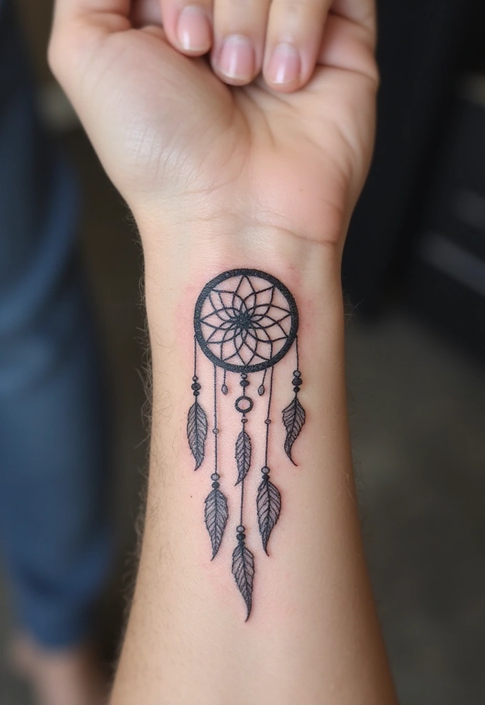 50 Dreamcatcher Tattoo Ideas with Cultural Symbolism 18 50 Dreamcatcher Tattoo Ideas with Cultural Symbolism - 18. Dreamcatcher with Infinity Symbol