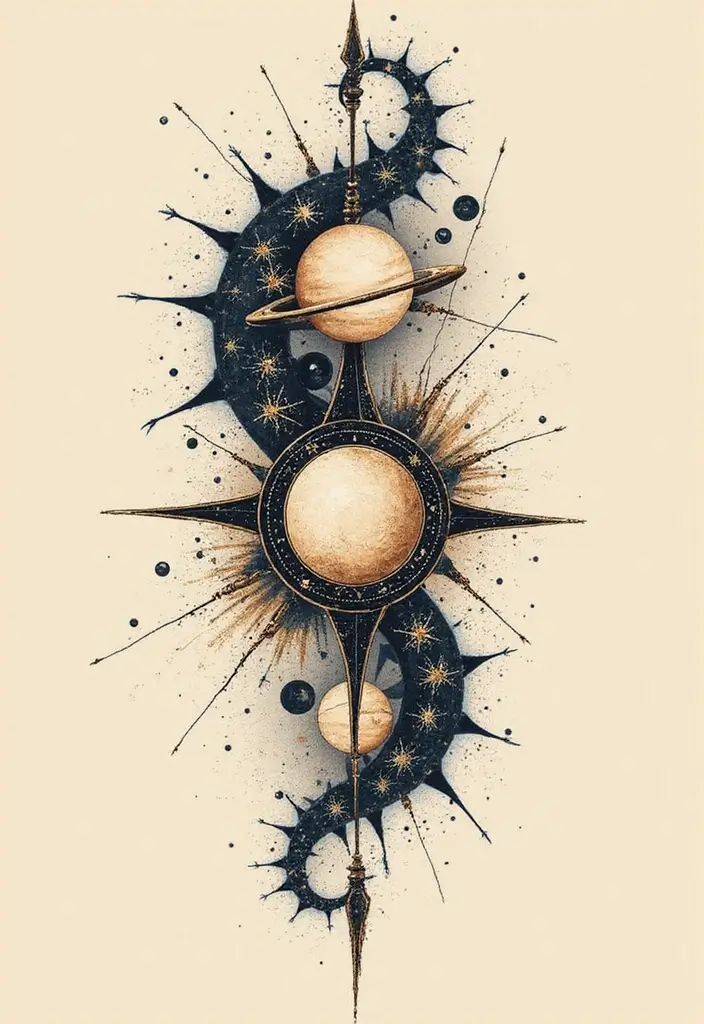 50 G59 Tattoo Ideas and Symbolism You Should Know 18 50 G59 Tattoo Ideas and Symbolism You Should Know - 18. Astronomical Symbols