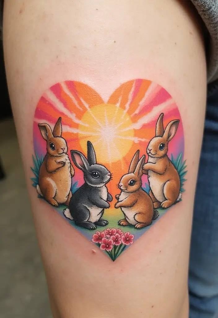 50 Rabbit Tattoo Meaning Inspirations and Cultural Symbolism - 18. The Power of Community