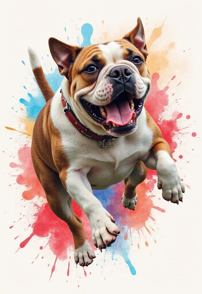 30 Realistic English and French Bulldog Tattoos You’ll Love - 18. Action-Packed Bulldog