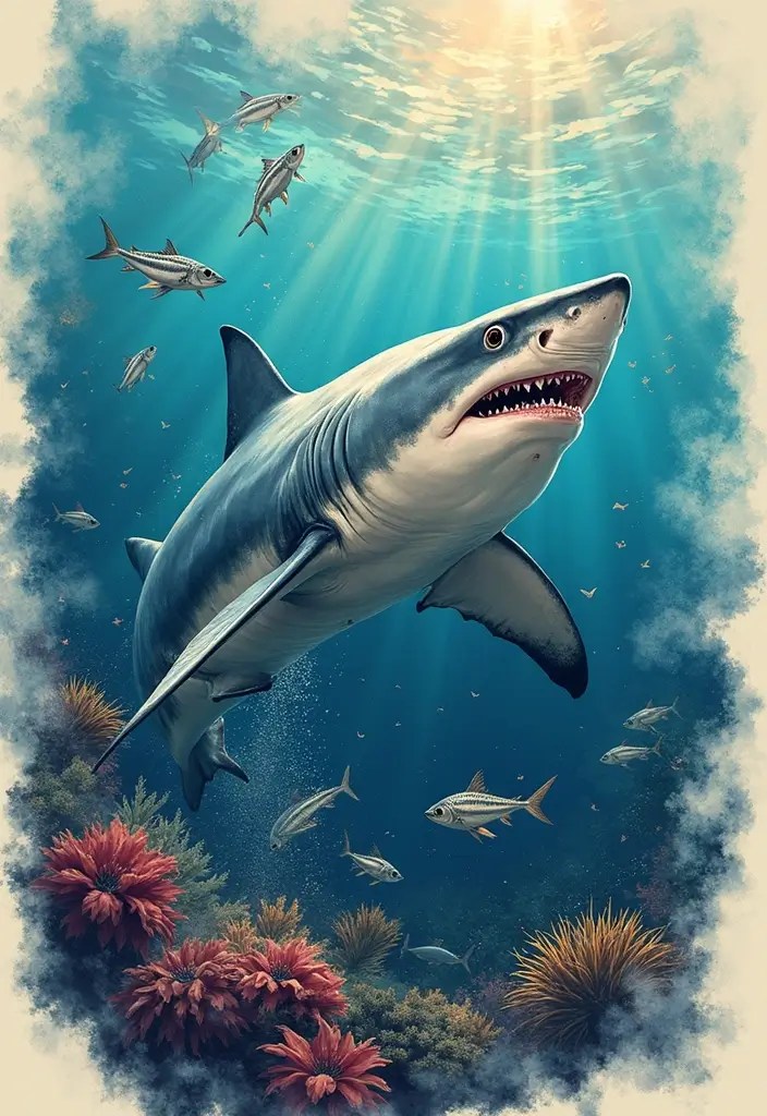 30 Shark Tattoo Designs and Their Powerful Symbolism 18 30 Shark Tattoo Designs and Their Powerful Symbolism - 18. The Shark and Its Prey