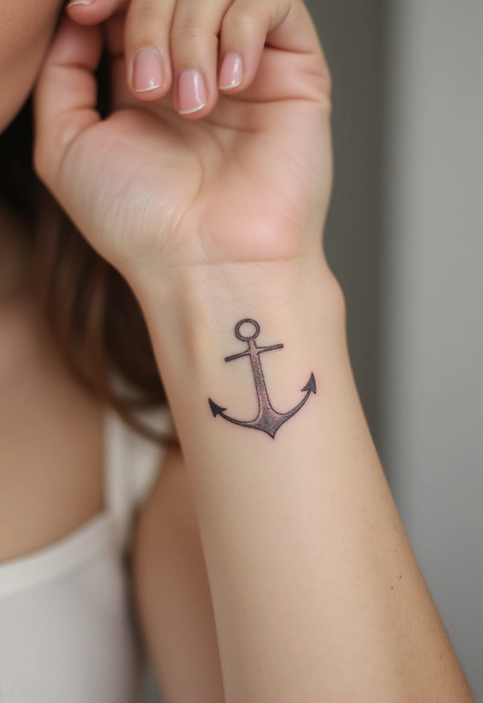 30 Wrist Tattoo Ideas for Women That Are Subtle and Stunning 18 30 Wrist Tattoo Ideas for Women That Are Subtle and Stunning - 18. Tiny Anchor