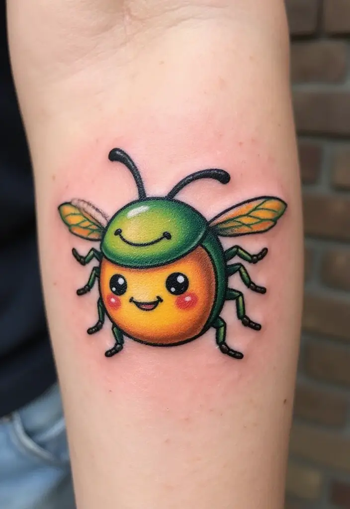 50 Bug Pin Tattoo Designs That Are Unique and Creative - 19. Cute Insect Companions