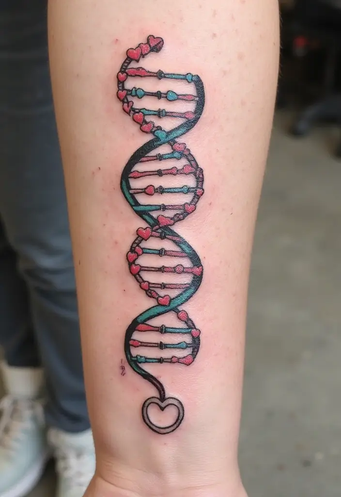 50 Family Tattoo Ideas to Celebrate Love and Connection 19 50 Family Tattoo Ideas to Celebrate Love and Connection - 19. DNA Strand Tattoos