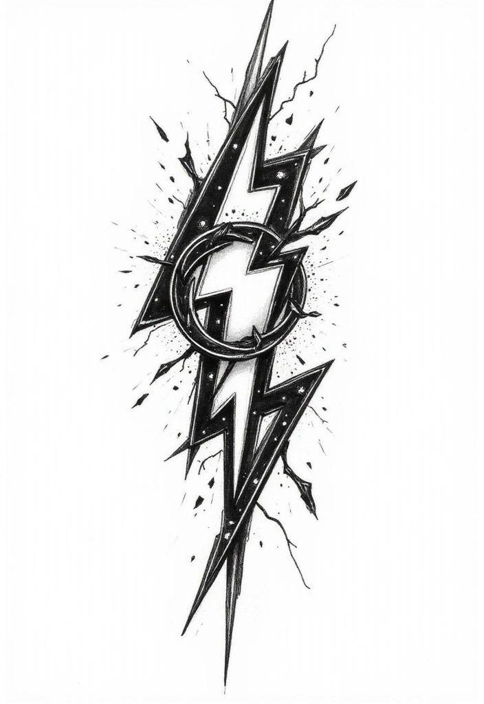 50 Lightning Bolt Tattoos with Bold and Striking Designs 19 50 Lightning Bolt Tattoos with Bold and Striking Designs - 19. Lightning Bolt with Spiral