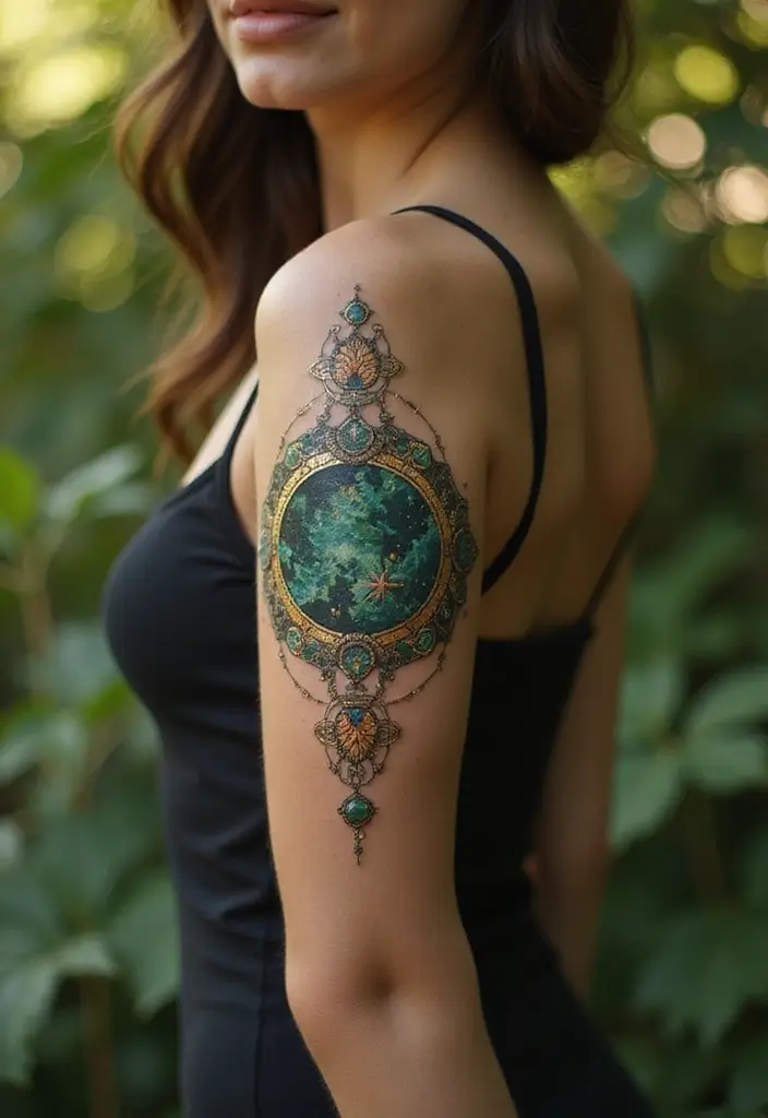 30 Native American Arm Tattoos with Deep Cultural Meaning 19 30 Native American Arm Tattoos with Deep Cultural Meaning - 19. The Circle: Unity and Eternity