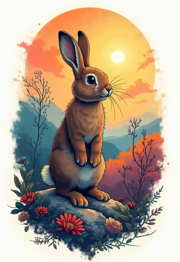50 Rabbit Tattoo Meaning Inspirations and Cultural Symbolism - 19. The Journey of Self-Discovery