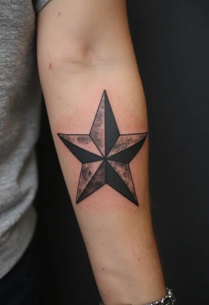 30 Star Tattoos That Are Timeless and Beautiful 19 30 Star Tattoos That Are Timeless and Beautiful - 19. Vintage Star Tattoos