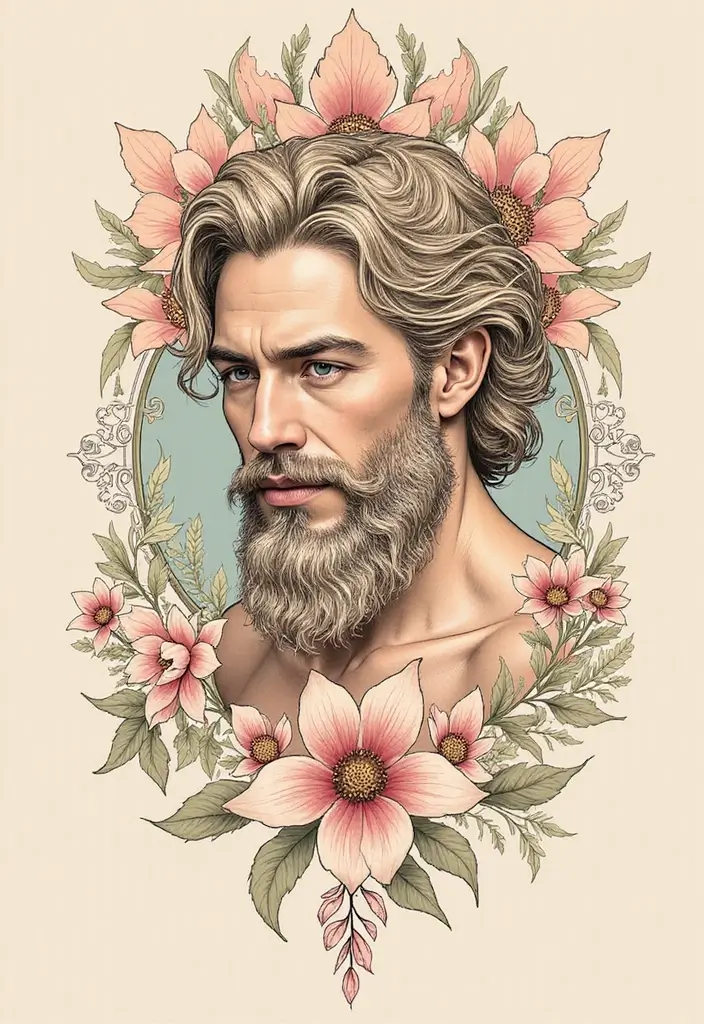30 Zeus Tattoo Meanings and Design Inspirations - 19. The Influence of Art Nouveau