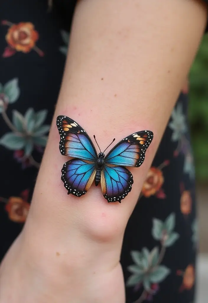 50 Bug Pin Tattoo Designs That Are Unique and Creative - 1. The Elegant Butterfly Pin