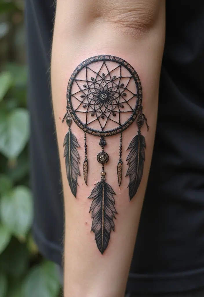 50 Dream Catcher Tattoo Meaning Ideas with Deep Symbolism 1 50 Dream Catcher Tattoo Meaning Ideas with Deep Symbolism - 1. The Essence of Protection