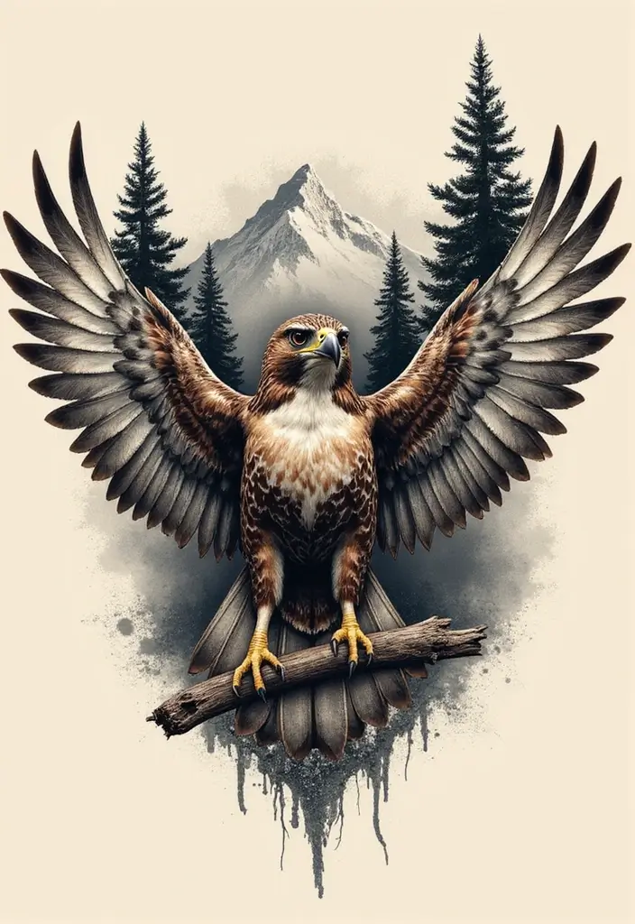 50 Hawk Tattoo Meaning Designs and Symbolism You Should Know 1 50 Hawk Tattoo Meaning Designs and Symbolism You Should Know - 1. The Visionary Hawk