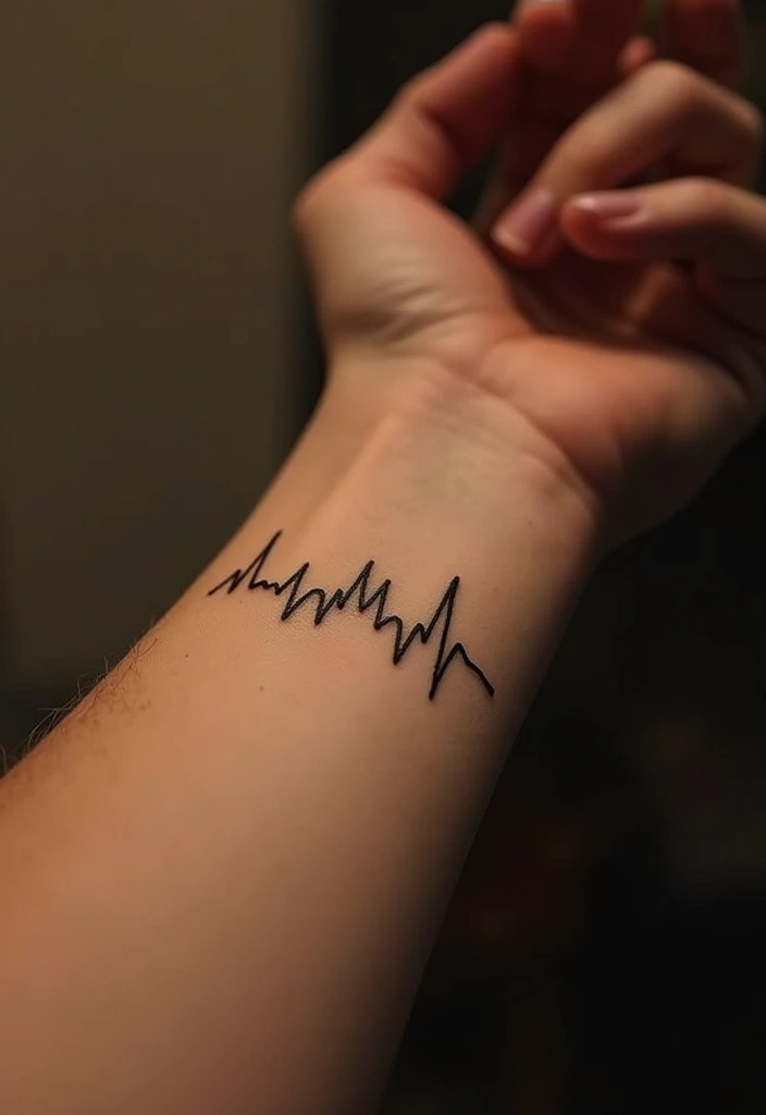 30 Heart Beat Tattoo Designs with Special Meaning 1 30 Heart Beat Tattoo Designs with Special Meaning - 1. Classic Heartbeat Line