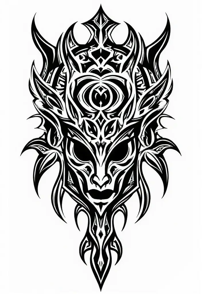 50 Shrunken Head Tattoo Designs for Bold and Edgy Styles - 1. Traditional Tribal Patterns