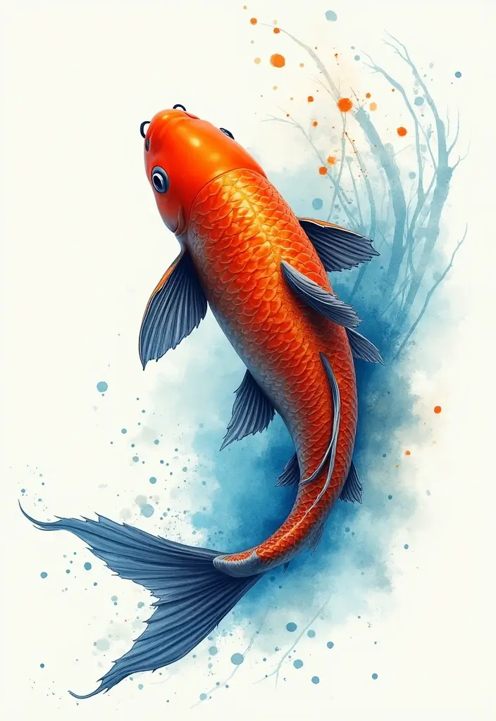 30 Water Tattoo Designs with Flowing Creativity 1 30 Water Tattoo Designs with Flowing Creativity - 1. Colorful Koi Fish