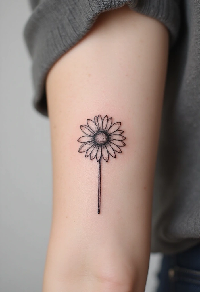 50 Wildflower Tattoo Ideas with Simple and Beautiful Designs 1 50 Wildflower Tattoo Ideas with Simple and Beautiful Designs - 1. Delicate Daisy Chains
