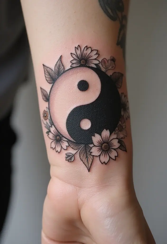 50 Yin Yang Tattoo Ideas with Balance and Harmony Symbolism - 1. Classic Yin Yang