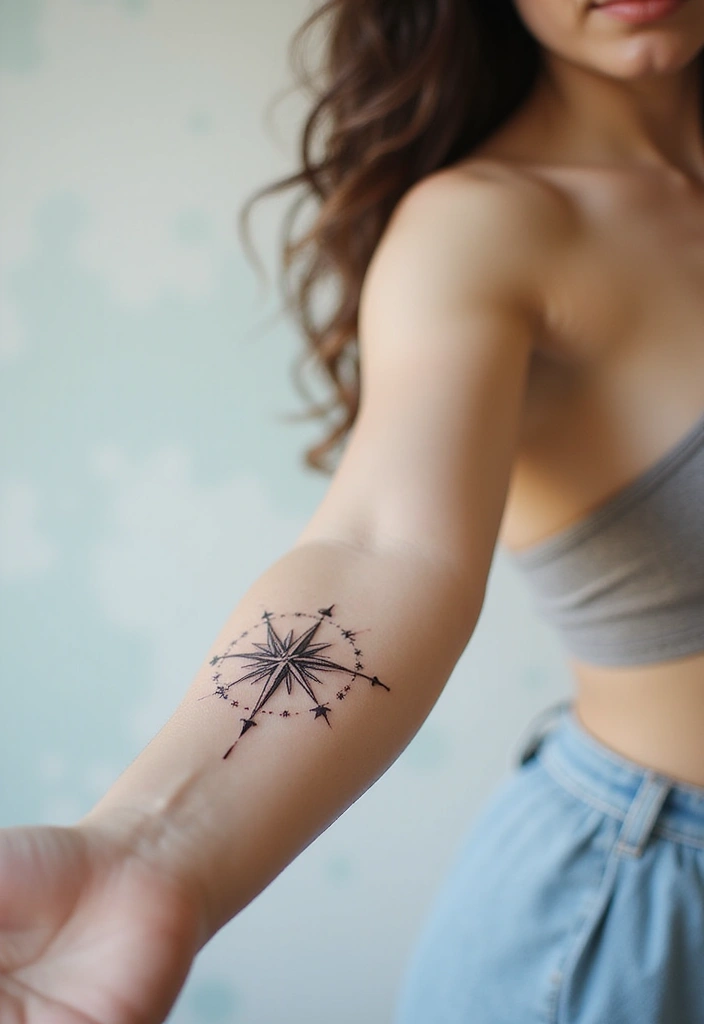 50 Compass Tattoo Meaning Ideas and Symbolic Designs - 20. Hope and Direction