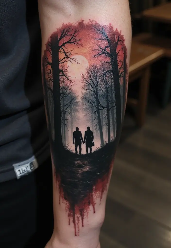 50 Stunning Demon Slayer Tattoo Ideas for Anime Fans - 20. The Final Selection Scene