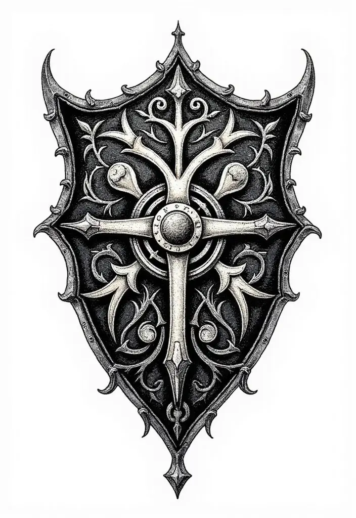 50 G59 Tattoo Ideas and Symbolism You Should Know 20 50 G59 Tattoo Ideas and Symbolism You Should Know - 20. Armor and Shields
