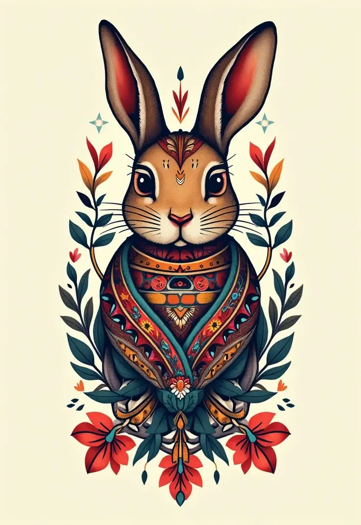 50 Rabbit Tattoo Meaning Inspirations and Cultural Symbolism - 20. A Reminder of Heritage
