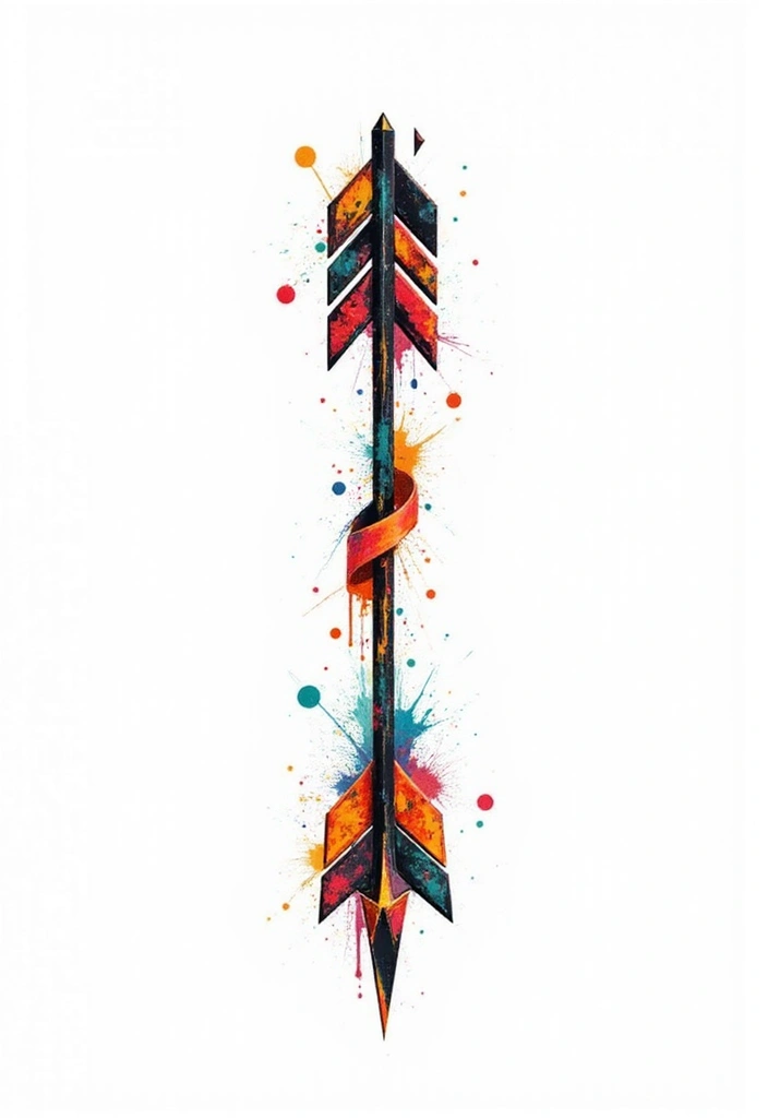 30 Symbolism of Arrow Tattoo Ideas You Should Know 20 30 Symbolism of Arrow Tattoo Ideas You Should Know - 20. Abstract Arrow Design