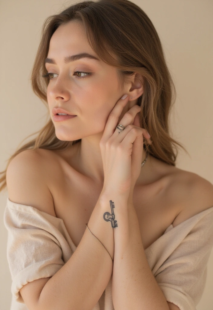30 Tattoos for Women That Are Stylish and Meaningful 20 30 Tattoos for Women That Are Stylish and Meaningful - 20. Key