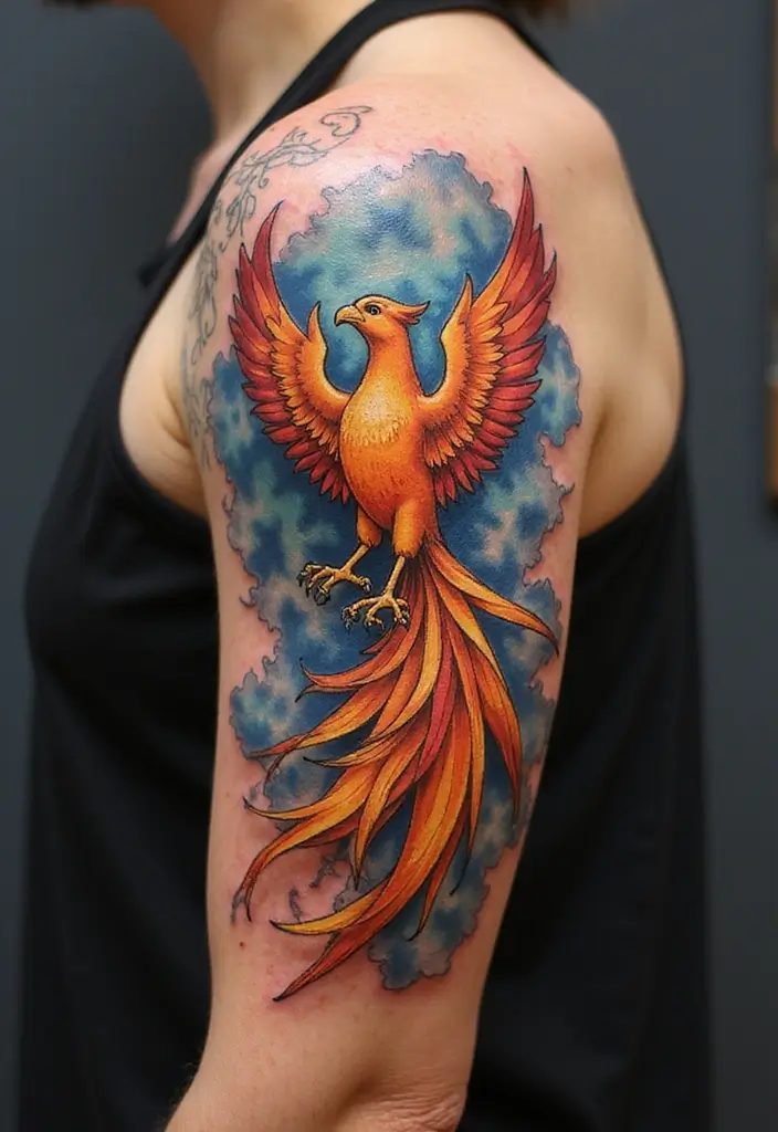 30 Unique 666 Tattoo Designs and Their Dark Meanings 21 30 Unique 666 Tattoo Designs and Their Dark Meanings - 21. The Phoenix and 666 Tattoo